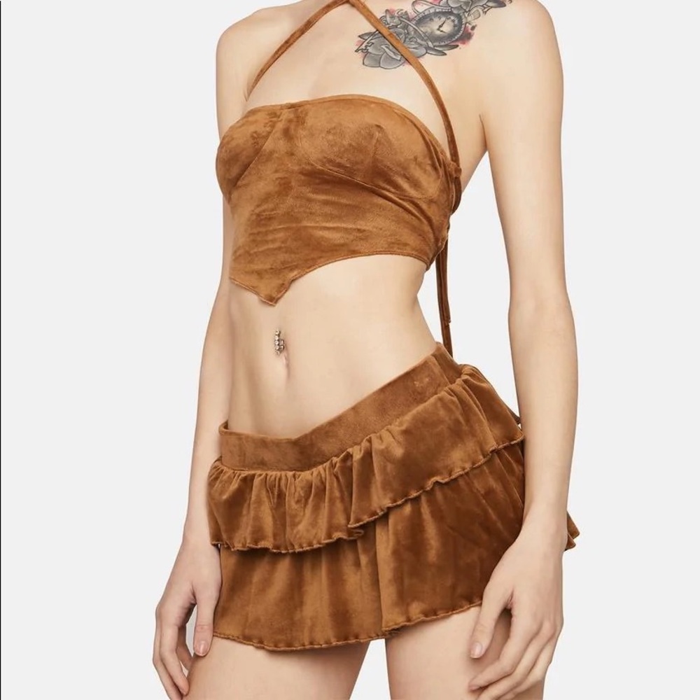 Dollskill Know My Angles mini skirt + top set